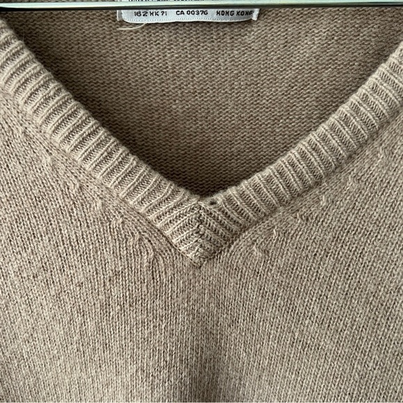 Vintage Camel Neutral Earthy Toned Lambswool Oversized Pullover Sweater Size XL - Picture 7 of 7